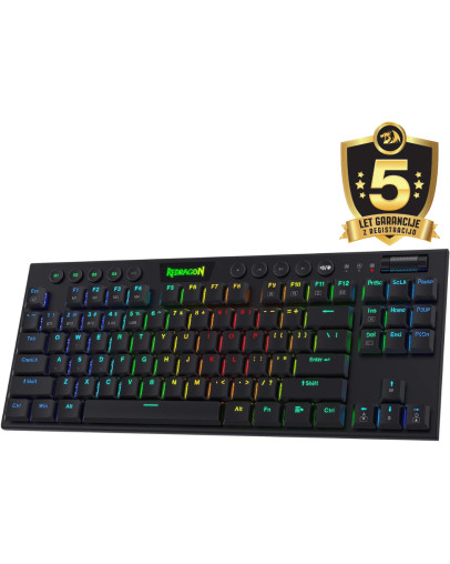 Redragon Horus TKL Pro K621-PRO brezžična mehanska tipkovnica z rdečimi stikali