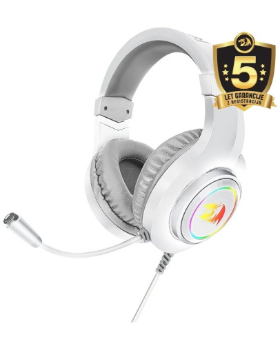 Redragon Hylas H260 RGB žične gaming slušalke bele barve