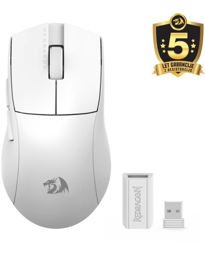 Redragon K1ng Standard M916-STD-1K brezžična igralna miška v beli barvi