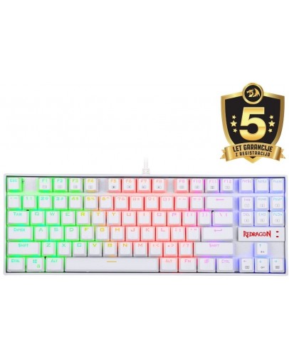 Redragon K552 Kumara RGB mehanska tipkovnica bele barve rdeča stikala Redragon K552 Kumara RGB mehanska tipkovnica bele barve rdeča stikala