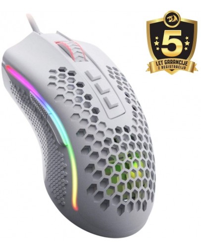Redragon M808 Storm žična gaming miška bele barve