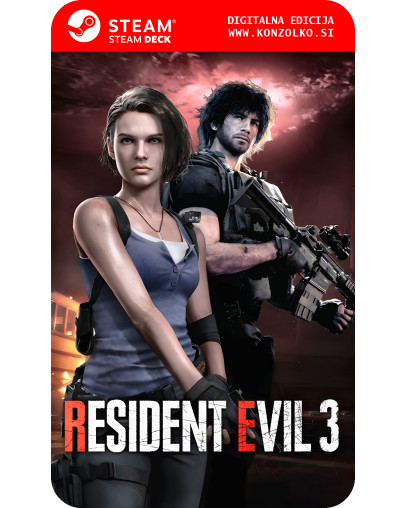 Resident Evil 3 - Steam koda brez škatlice (WINDOWS PC | STEAM DECK)