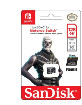 SanDisk Fortnite Skull Trooper Edition 128GB microSDXC spominska kartica za Nintendo Switch & 3DS & Wii & PSP & GSM