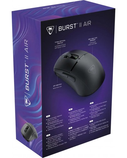 Turtle Beach Burst II Air brezžična miška črne barve za PC