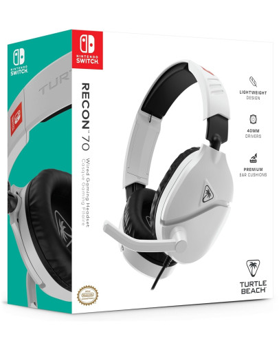Turtle Beach Recon 70 žične slušalke bele barve za PC & Switch & PS5 & PS4 & Xbox Series & Xbox One
