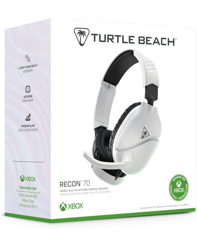 Turtle Beach Recon 70X žične slušalke bele barve za PC & Xbox Series & Xbox One & PS5 & PS4 & Switch