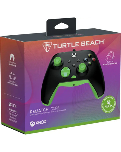 Turtle Beach Rematch črno-zelen žični kontroler za PC & Xbox Series & Xbox One