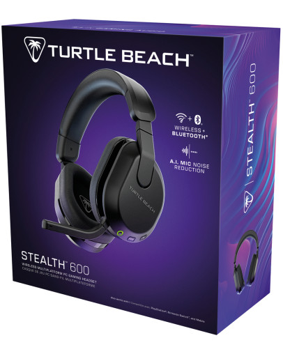 Turtle Beach Stealth 600 brezžične slušalke črne barve za PC & PS5 & PS4 & Switch & mobilne naprave