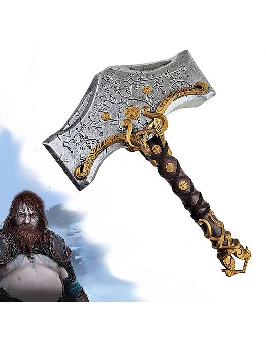 God of War Ragnarok Thor replika kladiva Mjolnir