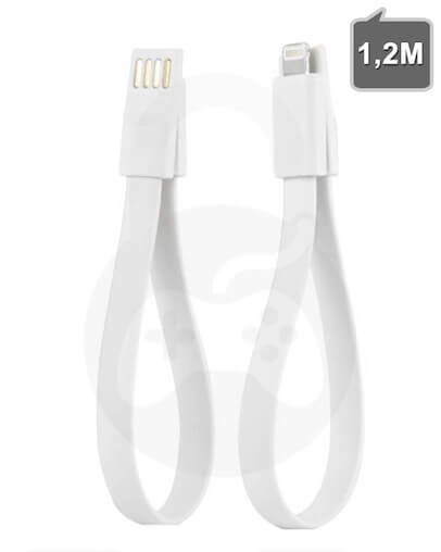 120cm Lightning USB Podatkovni in Polnilni Kabel za iPhone, iPad, iPod, bel