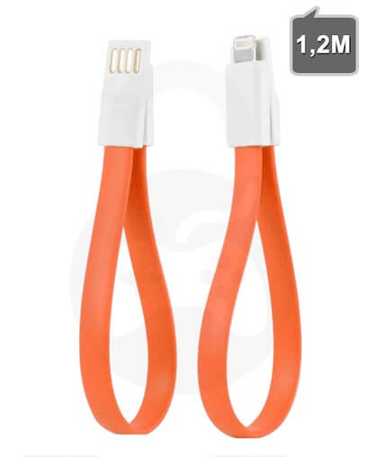 120cm Lightning USB Podatkovni in Polnilni Kabel za iPhone, iPad, iPod, oranžen