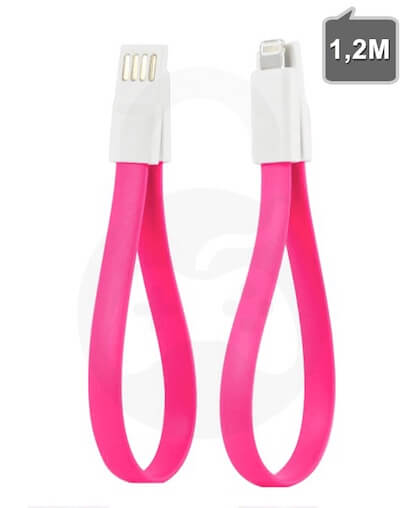 120cm Lightning USB Podatkovni in Polnilni Kabel za iPhone, iPad, iPod, roza