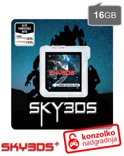 SKY3DS+ (za 3DS igre) + MicroSD 16GB + Navodila