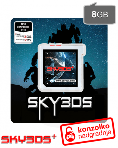 SKY3DS+ (za 3DS igre) + MicroSD 8GB + Navodila