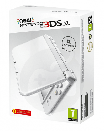 Nintendo NEW 3DS XL bel + MicroSD 4GB + napajalnik