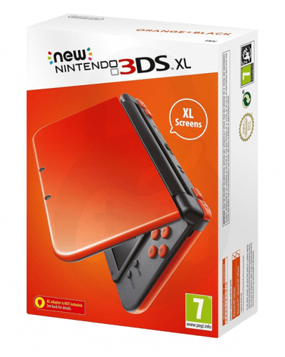 Nintendo NEW 3DS XL oranžno-črn + MicroSD 4GB + napajalnik
