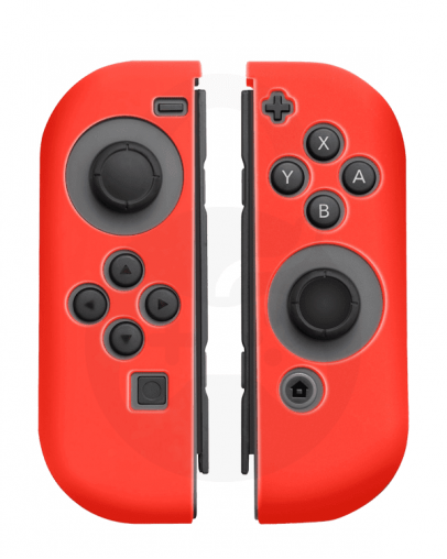 Nintendo Switch Silikonska Prevleka za Levi in Desni Joy-Con Kontroler, rdeča