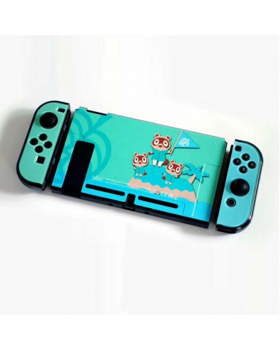 Nintendo Switch Animal Crossing transparentna zaščita + silikonska prevleka za analogne gumbe