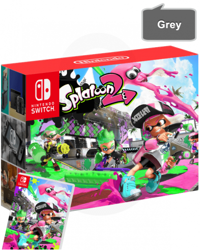Nintendo Switch + Splatoon 2, sivo-črn