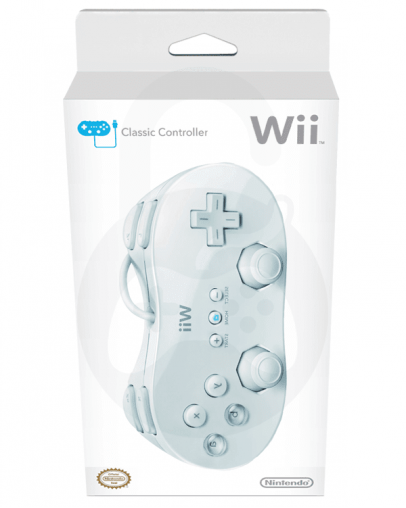 Nintendo Wii / Wii U Classic Controller, bel (kompatibilni)
