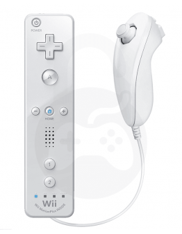 Nintendo Wii / Wii U Remote Plus + Nunchuk, bela (kompatibilna)