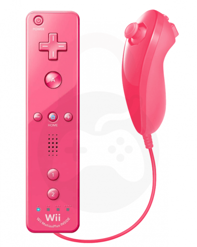 Nintendo Wii / Wii U Remote Plus + Nunchuk, roza (kompatibilna)