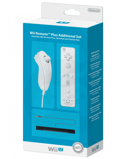 Nintendo Wii / Wii U Remote Plus + Nunchuk + senzor, bel