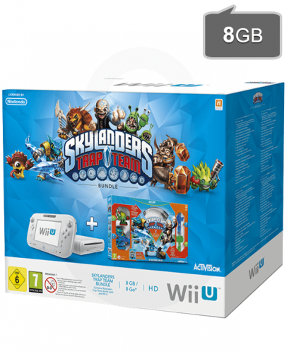 Nintendo Wii U Basic 8GB bel + Skylanders Trap Team