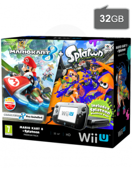 Rabljeno - Nintendo Wii U Premium 32GB črn + Mario Kart 8 + 1 leto garancije