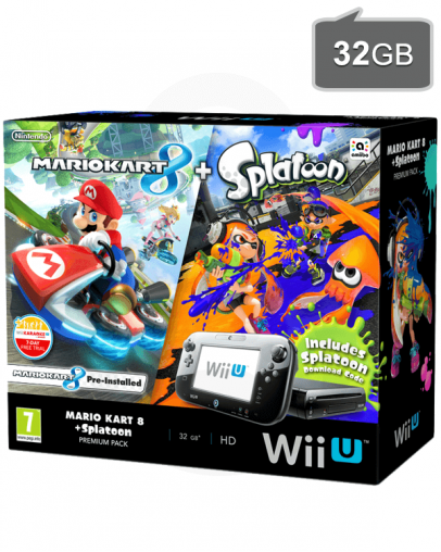 Rabljeno - Nintendo Wii U Premium 32GB črn + Mario Kart 8 + 1 leto garancije