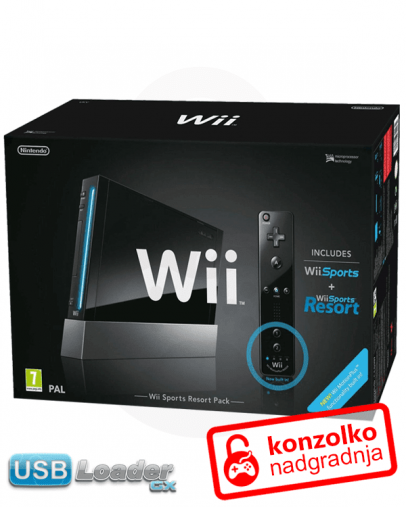 Obnovljen Nintendo Wii črne barve in odklepom + 2 leti garancije