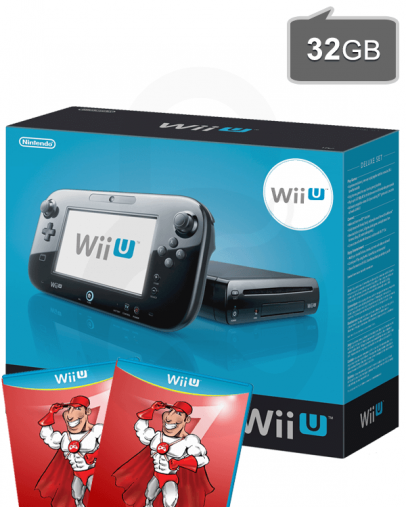 Rabljeno - Nintendo Wii U Premium 32GB + 2x Konzolko Igra + Garancija