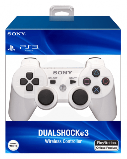 PS3 DualShock 3 brezžični kontroler, bel