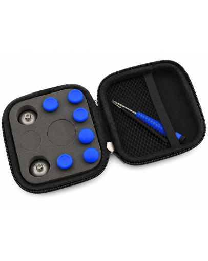 8v1 zamenljive kovinske analogne gobice za kontroler moder barve za PS4 & Xbox One & Xbox Series