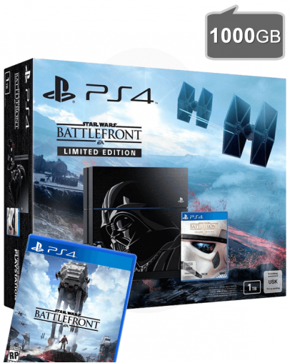 PlayStation 4 (PS4) 1000GB + Star Wars Battlefront Limited Edition