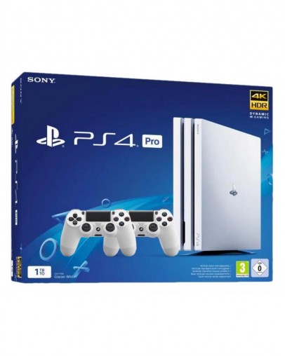 PlayStation 4 (PS4) PRO 1TB bele barve + 2x kontroler