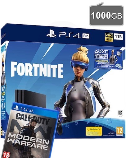 PlayStation 4 (PS4) PRO 1TB Fortnite Neo Versa + Call of Duty Modern Warfare