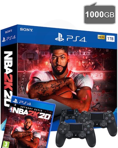 PlayStation 4 (PS4) Slim 1000GB + NBA 2K20 + Dodatni PS4 Kontroler