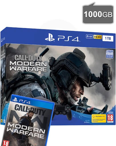 PlayStation 4 (PS4) Slim 1000GB + Call of Duty Modern Warfare