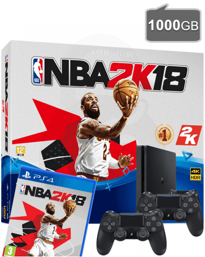 PlayStation 4 (PS4) Slim 1000GB + NBA 2K18 + Dodatni PS4 Kontroler