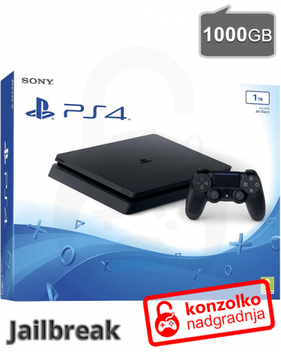 PlayStation 4 (PS4) Slim 1000GB + PS4 Jailbreak