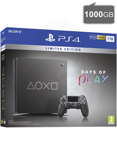 PlayStation 4 (PS4) Slim 1000GB Days of Play 2019 Limited Edition