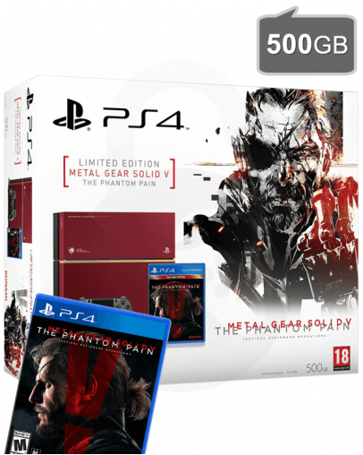 PlayStation 4 (PS4) 500GB + Metal Gear Solid 5 The Phantom Pain Limited Edition