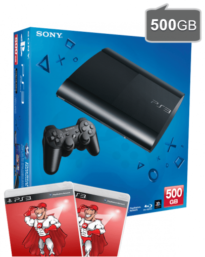 Rabljeno Playstation 3 (PS3) Super Slim 500GB + 2x Konzolko Igra + Garancija