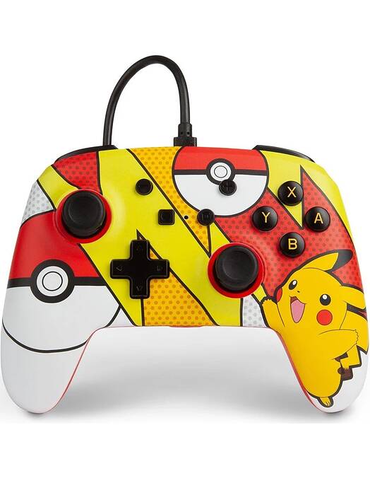 Obnovljen PowerA Nintendo Switch žični kontroler Pokemon Pikachu Pop Art + 2 leti garancije