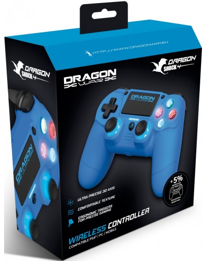 DragonWar Dragon Shock 4 brezžični kontroler moder (PS4)