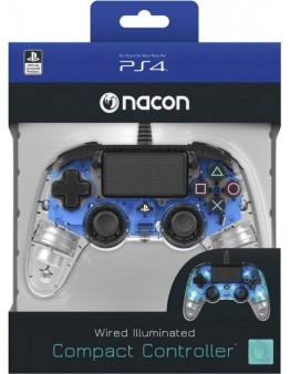 Nacon PS4 Transparentni žični kontroler, moder