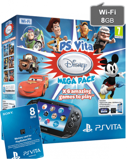 PlayStation Vita Wi-Fi + 8GB + Disney Mega Pack