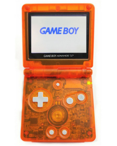 Obnovljen Nintendo Game Boy Advance SP IPS V4, novo prozorno-oranžno ohišje + 2 leti garancije Obnovljen Nintendo Game Boy Advance SP IPS V4, novo prozorno-oranžno ohišje + 2 leti garancije