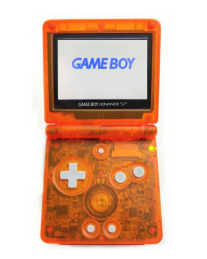 Obnovljen Nintendo Game Boy Advance SP IPS V4, novo prozorno-oranžno ohišje + 2 leti garancije Obnovljen Nintendo Game Boy Advance SP IPS V4, novo prozorno-oranžno ohišje + 2 leti garancije